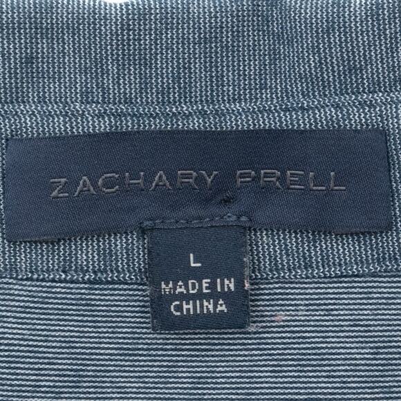 Zachary Prell Short Sleeve Golf Polo In Grey Size Large - Picture 6 of 9